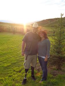 Kevin & I in Vail, Colorado enjoying the sunset on a ranch. 
